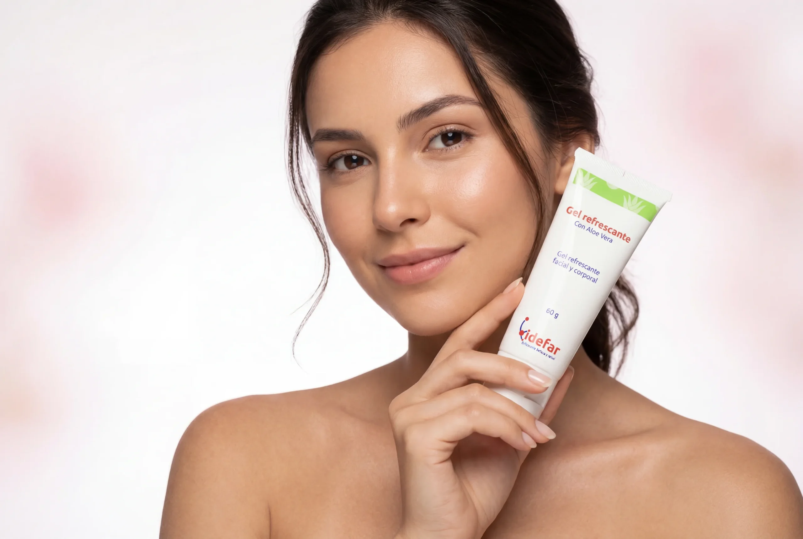 Gel Aloe Vera — persona aplicando gel en el brazo después del sol