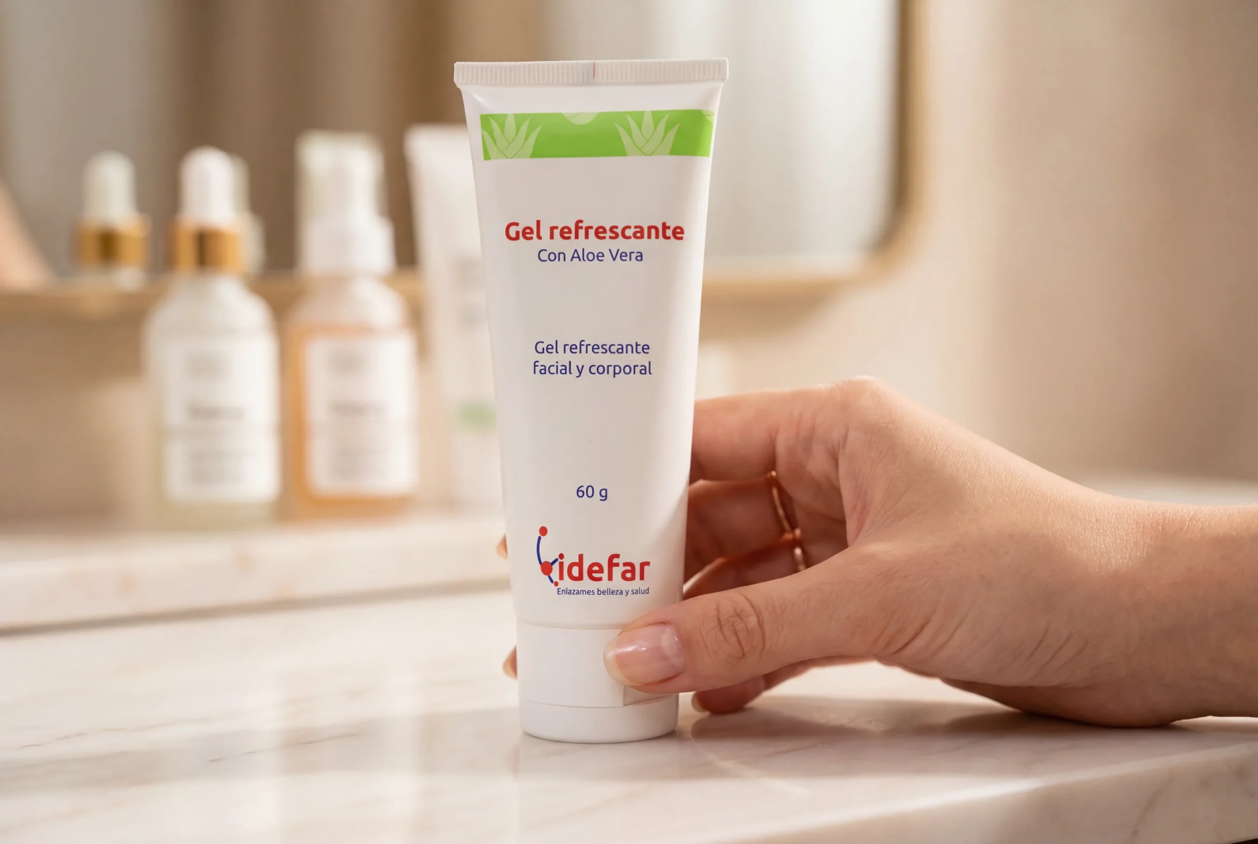 Gel Aloe Vera — textura gel cristalina