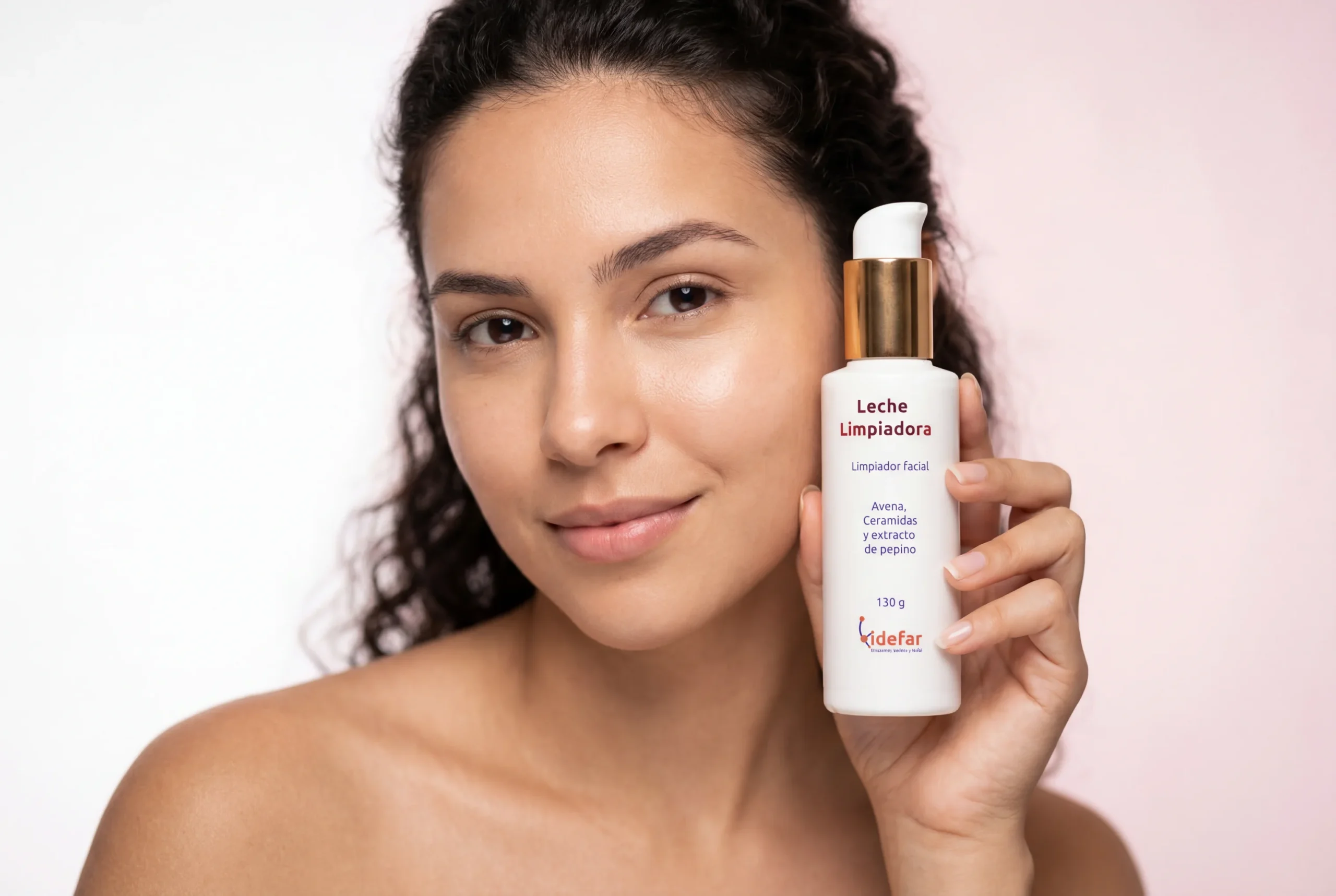 Leche Limpiadora — mujer retirándose el maquillaje con algodón
